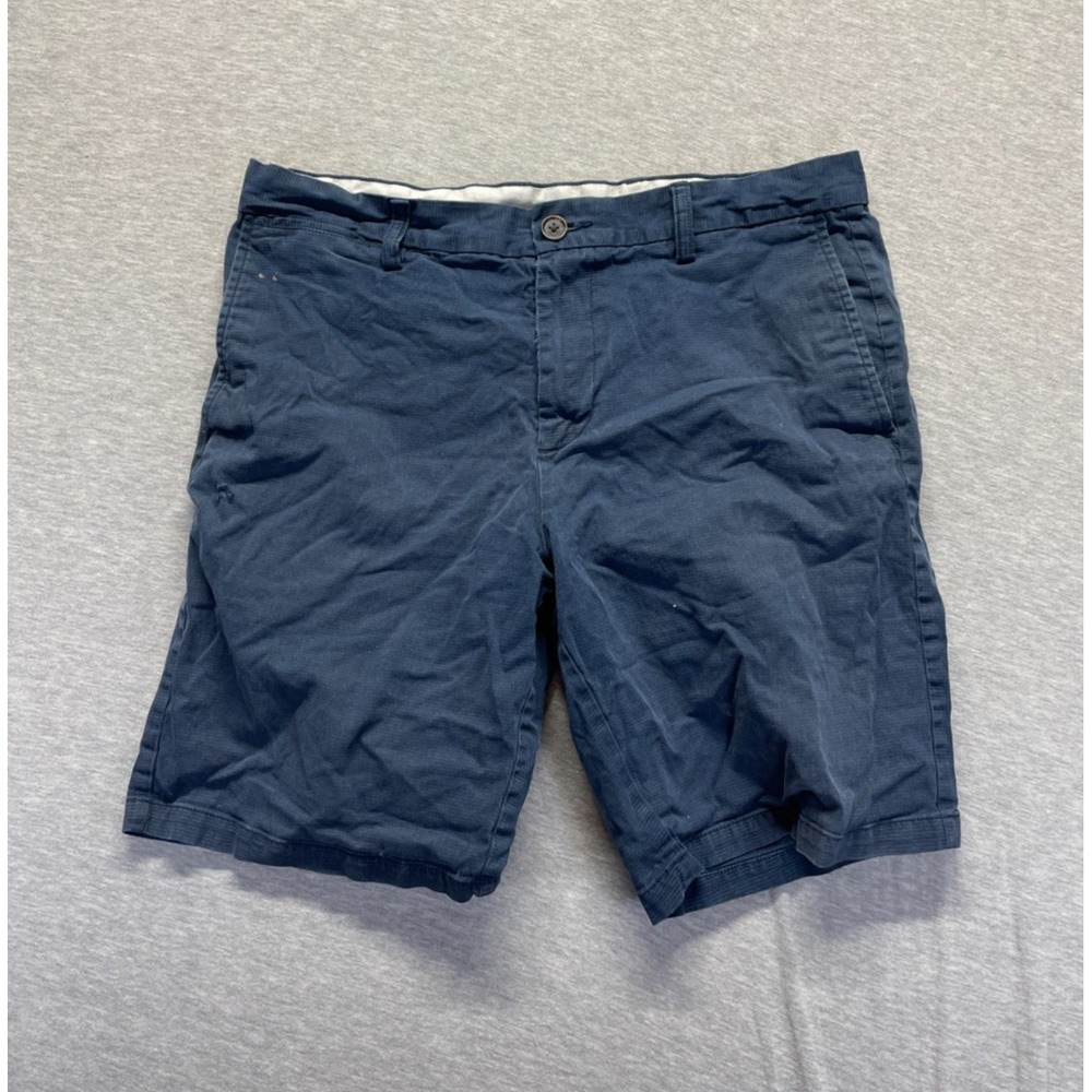 Old Navy Built-In Flex Chino Shorts Mens 34 Blue Cotton Slash Pockets Outdoor